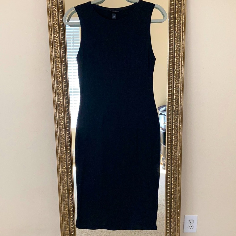 Black midi dress